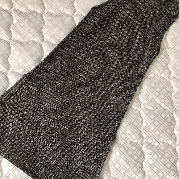 Metallic macrame knit sweater mini dress - Picture 3 of 5